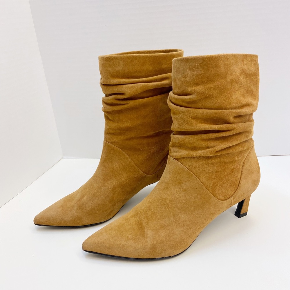 Stuart Weitzman Demibenatar Carmel Slouchy Suede Ankle Boots